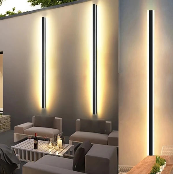 Durlitecn Aluminum Led Wall Lamp for Garden Porch up and Down Lighting Outdoor Long Strip Wall Light IP65 Linear Wall Lights