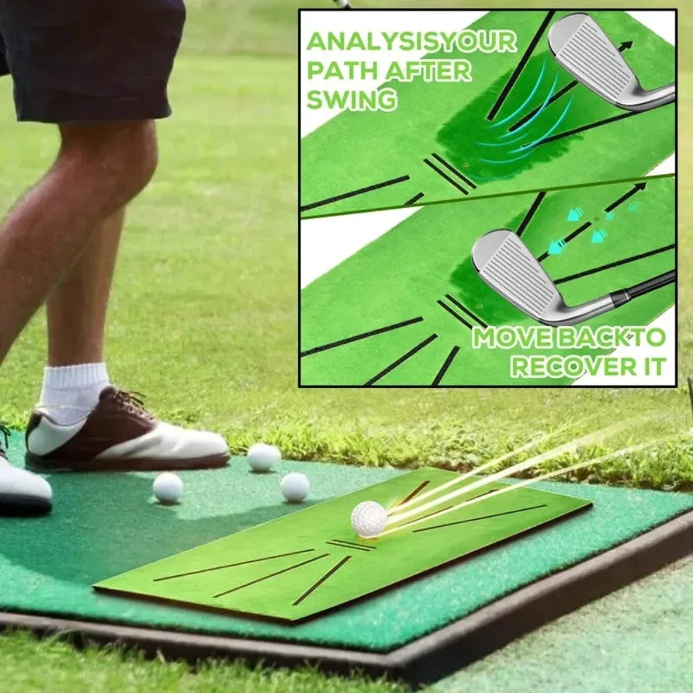 Golf Training Mat Golf Swing Practice Marking Pad Inspection Batting Trajectory Directional Mat 30X60CM Golf Swing Practice Mats