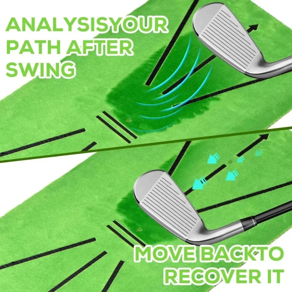 Golf Training Mat Golf Swing Practice Marking Pad Inspection Batting Trajectory Directional Mat 30X60CM Golf Swing Practice Mats