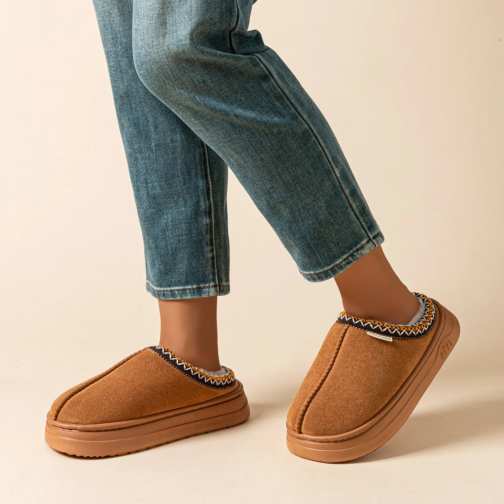Fashion Winter Soft Sole Women's Slipper Boots Fuzzy Outdoor Casual Simple Anti-slip Indoor Warm Comfort Men Plush Home Shoes
